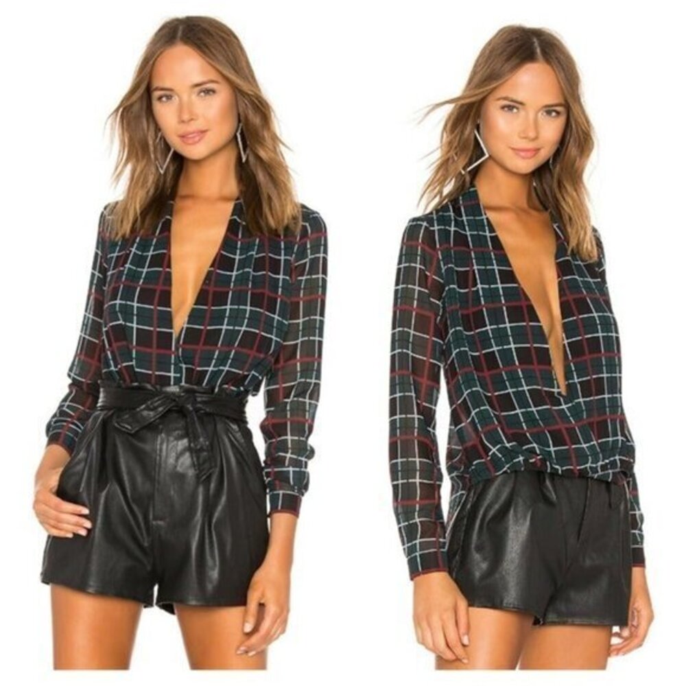 Lovers and Friends Get Down Blouse - Green Plaid